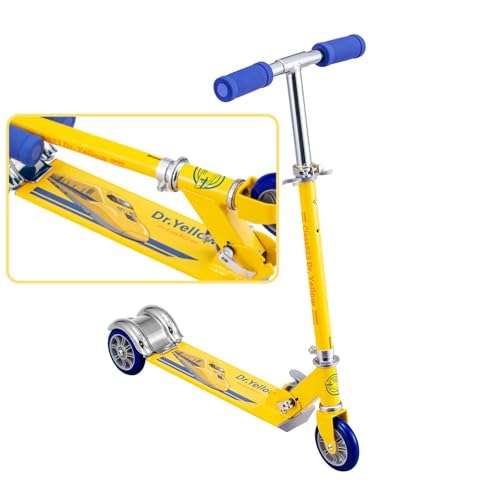 【公式】アイデス キックスクーター 新幹線 ドクターイエロー 折り畳み式 フットブレーキ付き 子供用 男の子 女の子
