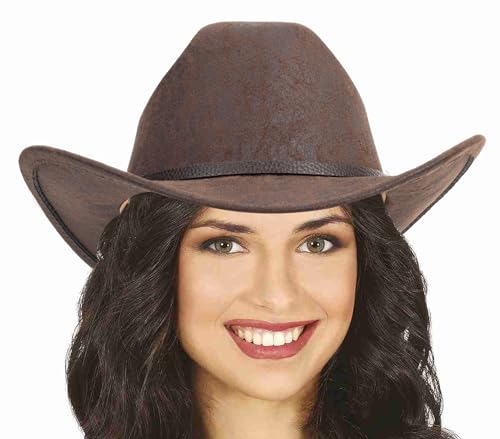 Caysep Western Cowboy Hat For Women & Men - Vintage Wide Brim Cowgirl Hats Pu Leather Hat For Outdoor thumb #6