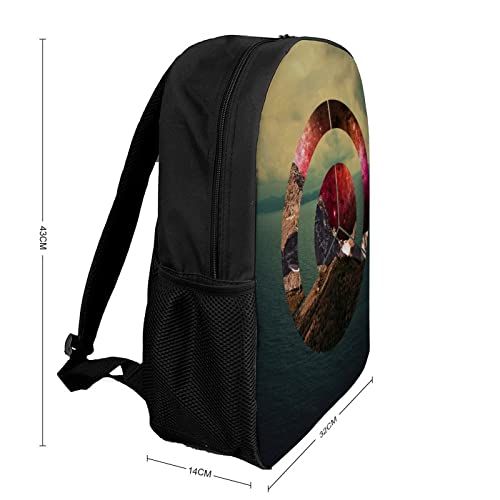 Sac à dos d'école imprimé 3D confortable et résistant 17 pouces
