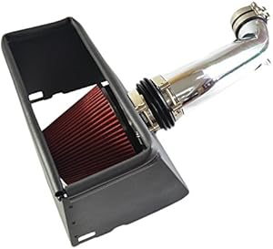 MILLION PARTS Cold Air Intake Pipe Filters System with Heat Shield 4.7L 5.7L V8 Red