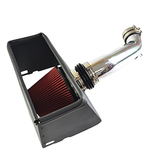 MILLION PARTS Cold Air Intake Pipe Filters System with Heat Shield 4.7L 5.7L V8 Red