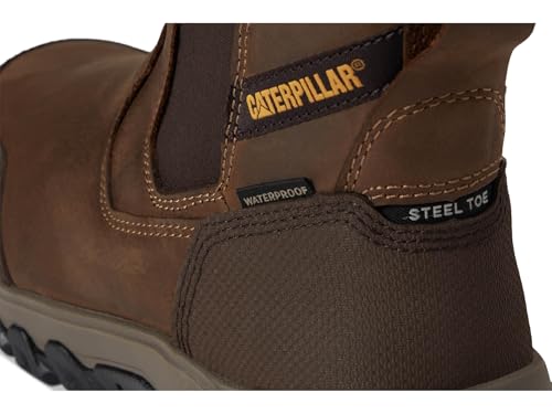 Cat Footwear Men's Threshold Rebound Chelsea Waterproof Steel Toe Construction Boot, BISON, 12 Wide by CAT - Used condition - Image 2