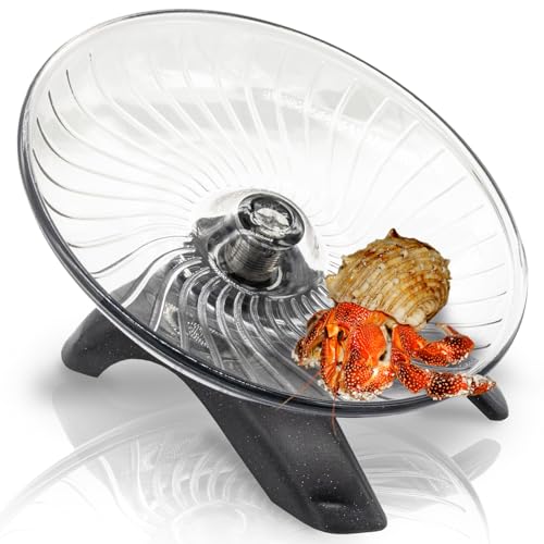 Hermit Crab Exercise Wheel - Silent Running Wheel for Crab Tank Accessories - Small Animal Wheel for Hamster Gerbils Hedgehogs