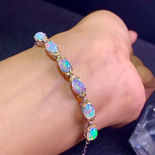 Bracelet en opale naturelle véritable et bijoux 925 : cadeaux pour elle