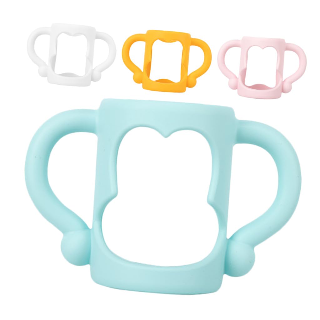 BESPORTBLE 4Pcs Bottle Grips Bottle Handle Sleeves for Comfortable Nursing Safe Easy to Install Compatible with Bottles
