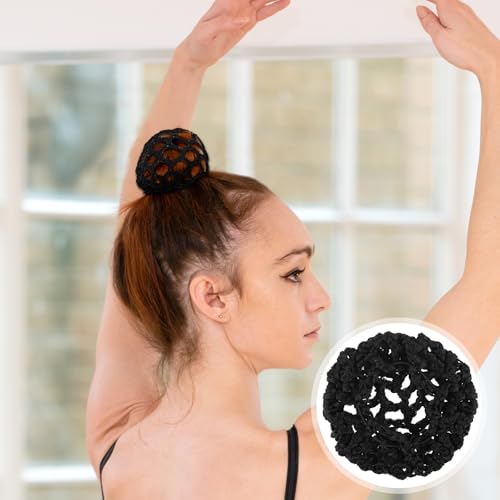 Capas e redes para coque de cabelo de balé – 10 peças de redes invisíveis para pãezinhos poliéster e