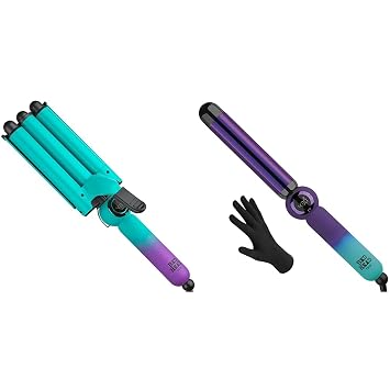 Bed Head Wave Affair Jumbo 3 Barrel Hair Waver | Quick Styling and Serious Hold & Rough Volume Digital Hair Curling Wand | Fast Heat Up and Massive Shine, 1-1/4 in