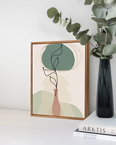 Image of 5x7 Floating Canvas Frame for Abstract Prints,0.9 inch Deep,Dark Brown | Set of 2,Easy Framing,Floating Frames for Oil Paintings Landscape Portrait,Modern Bedroom Dining Room Garden Hallway Decor