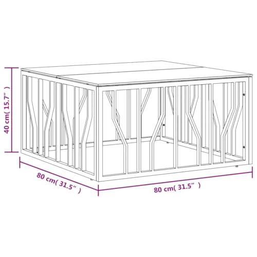 Table basse acier inoxydable verre robuste pour éviter les rayures - 3