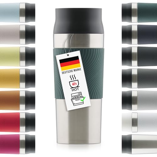 Blumtal Thermobecher 350 ml - Kaffeebecher to go aus Edelstahl - auslaufsicherer Isolierbecher kaltâ€¦ – Miniatur