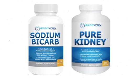 Pure Kidney & Sodium Bicarb 2-Pack Bundle For Protein Support & Supporting Normal Acid Levels #TOP28