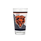 Rico Industries NFL Football Chicago Bears Standard 16 oz Pint Glasses with Digitally Printed Logo, Classic Drinking Glass
