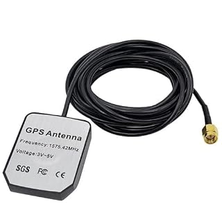 XpertTele 28dbi GPS Navigation Antenna with SMA Male Plug Connector Magnetic Base for Car, Jeep, Truck, Marine, Boat, Bus- 1Pc.