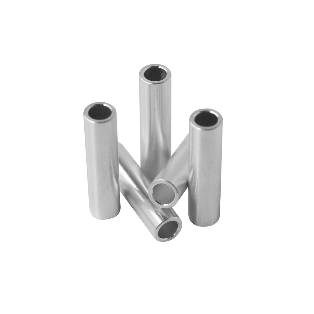 Aluminum Spacer 3/8 OD x 1/4 ID, Round Spacer, Unthreaded Standoff, Bushing, Plain Finish, Fits screws bolts 1/4 or M6 by Metal Spacers Online (1-1/2 Length, 2 Pack)