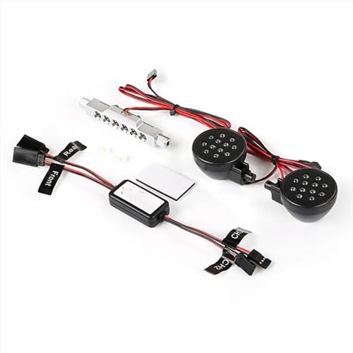 Luces Vehículo RC para Carreras Nocturnas Kit de Faros Delanteros y Traseros de Escala Grande