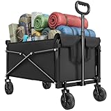 GESTISCE LE TUE ESIGENZE QUOTIDIANE: Con 80L e 50 kg di capacità, il carrello da giardino in tessuto Oxford è ideale per weekend, attività all'aperto e shopping.