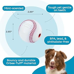 Outward Hound Sport Ballz Baseball Treat-Dispensing Fetch Ball Dog Toy Outward Hound Sport Ballz Baseball Treat-Dispensing Fetch Ball Dog Toy