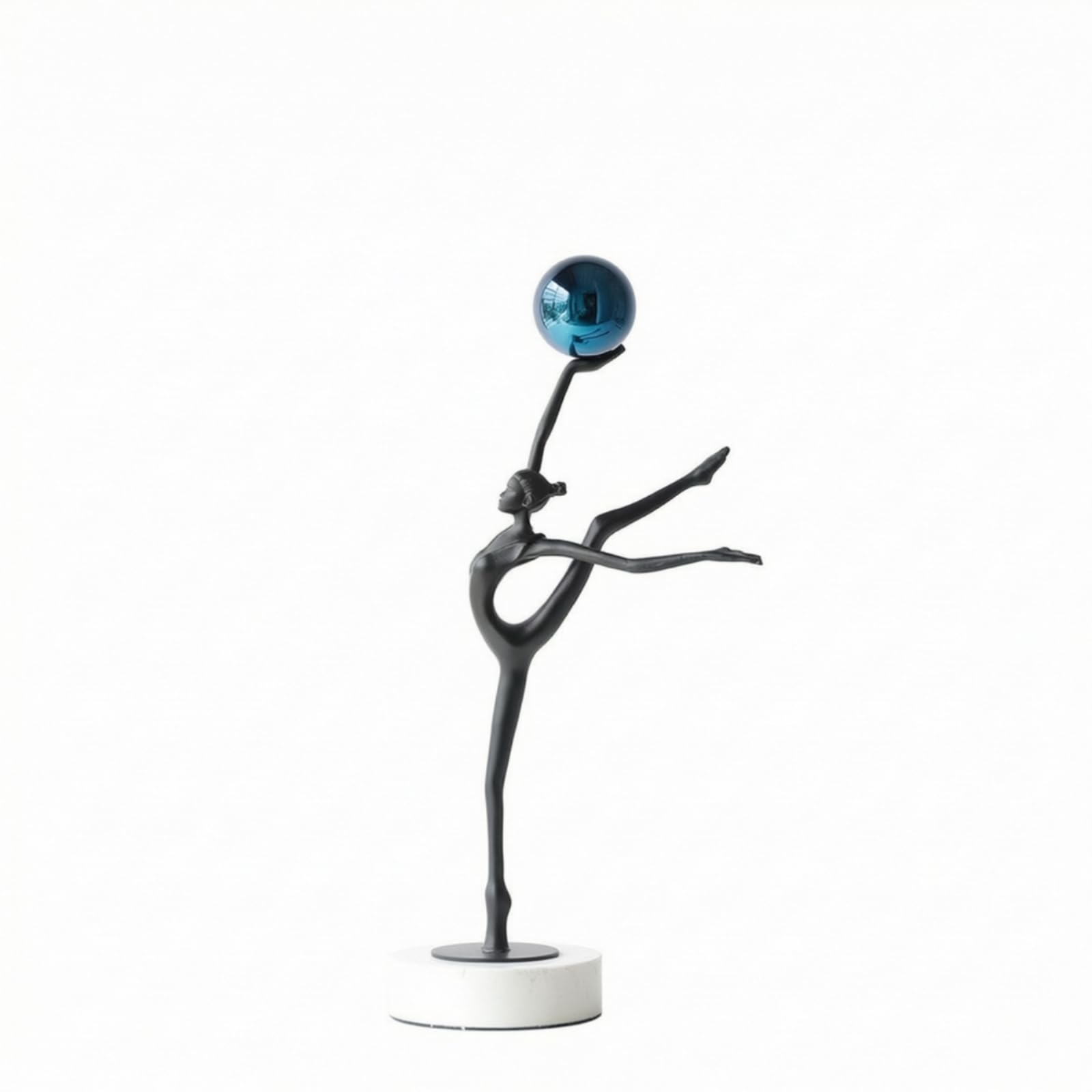 Sculpture abstraite de danseuse rouge en résine de 36cm pour décoration intérieure moderniste