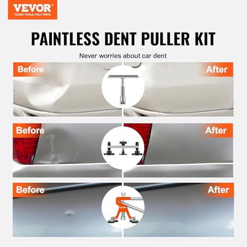 VEVOR 117 PCS Car Dent Puller Kit, Paintless Dent Repair Tool with Lifter, Slide Hammer & Suction Cup for Auto Body Dents, Hail Damage, Door Dings by VEVOR - Image 2