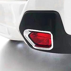 Kadore for Subaru Crosstrek XV SUV 2018 2019 2020 2021 Chrome Rear Fog Lights Lamp Cover Trim Frame 2pc