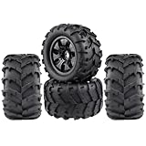 HobbyPark 17mm Hex 1/8 RC Truck Tires and Wheels (Non-Glued) for Traxxas Maxx Tmaxx...