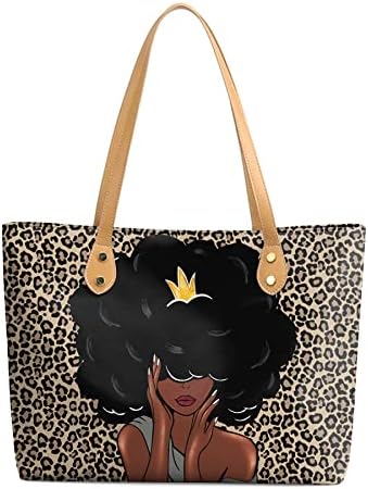 FZNHQL Black Women Tote Bags 2022 African American Black History Handbags for Ladies Casual Shoulder Work Bag