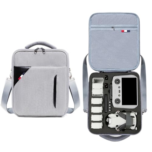 �݊���������܂� DJI Mini 4 PRO �Ή����[�o�b�O �V�����_�[�o�b�O ���s�p�L�����[�P�[�X �|�[�^�u���{�b�N�X Mini 4 Pro RC 2/RC-N2 �R���g���[���[ �h���[���A�N�Z�T���[�Ή�(Grey Black)