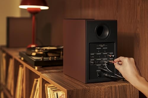 KEF Coda W Wireless Bookshelf Speakers (Pair, Vintage Burgundy) - Powered Active HiFi Speakers with Bluetooth & Streaming for Home Stereo by KEF - Used condition - Image 7