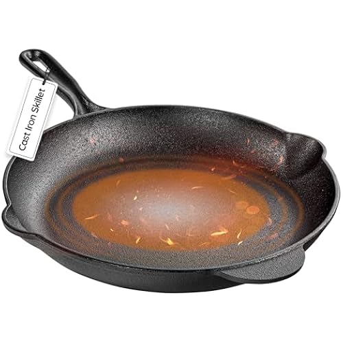 Granitestone 10.25 Inch Skillet, Pre-Seasoned, Nonstick, Non-Toxic, Oven Safe for Indoor & Outdoor Use