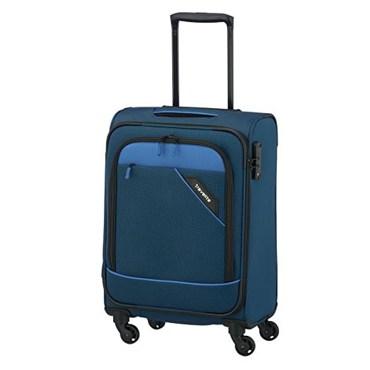 Travelite Derby 4w Trolley S, Blue, Maleta Blanda De 4 Ruedas Equipaje Mano Cumple Con Las Normas A Bordo D Unisex, Azul (blau), 55 Cm