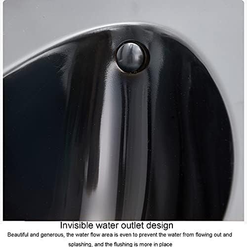Bathroom Toilet Urinal for Male Sanitary Ware, Household Items Black Wall-Mounted Male Urinal Stainless Steel Smart Sensor Urinal Small Vertical Toilet (Size : A) ()