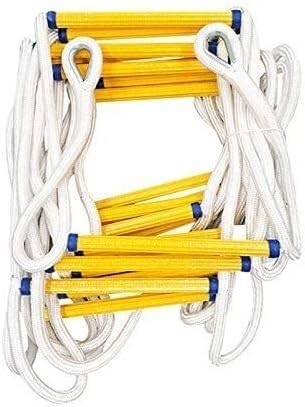 OYYMTE Escape de Incendios, Escalera de Cuerda con Gancho y Bucle, fácil de Usar, se USA for Ventanas, se Puede expandir rápidamente(15M)