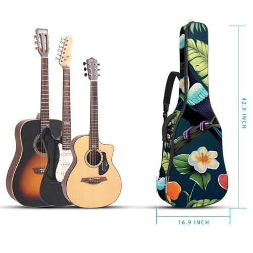 Housse de guitare acoustique multicolore 42.9 pouces imperméable - 5