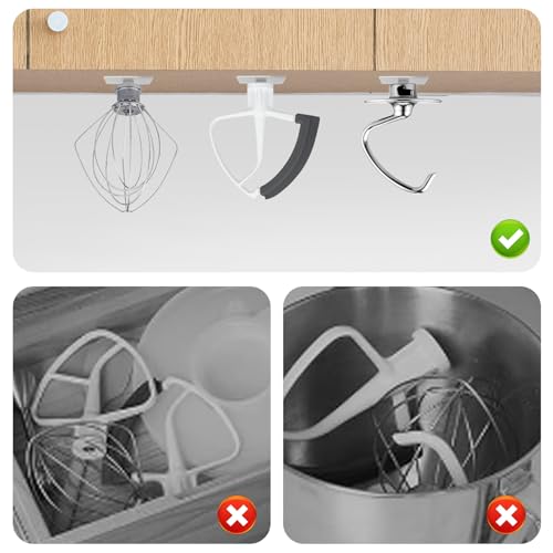 Sliding Mat for Kitchen aid 4.5-5 Qt Stand Mixer with 1Pc Cord Organizer and 3Pcs Attachment Holder for Kitchen Appliance Slider Counter, Moving Tray (Bamboo, Natural) by Sun3drucker - Used condition - Image 6