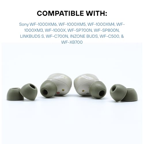 Comply Memory Foam Replacement Earbud Tips for Sony True Wireless Earbuds | Ultimate Comfort, Secure Fit, Superior Noise Isolation | Anti Slip, Prevent from Falling Out | Green (S/M/L) (3 Pairs) by Comply - Used condition - Image 2