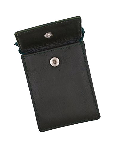 Marshal New Leather Neck Strap ID Badge Credit Card Holder Pouch Wallet Mini CrossBody (Green)4