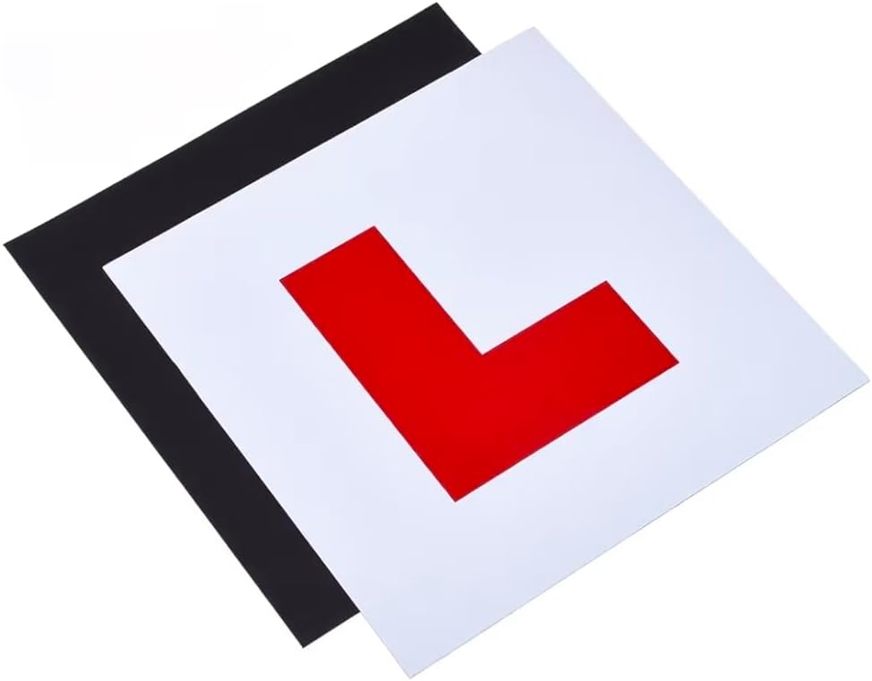 Super Strong Fully Magnetic Learner Plates, Red L-Plate, 180mm x 180mm, Pack of 2