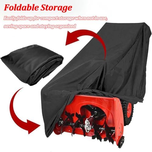 Snow Blower Cover for Yamaha YS YS624 2000, 210D Oxford Fabric Snow Thrower Cover Waterproof Dust UV Wind Outdoor Snowblower Cover — view 5