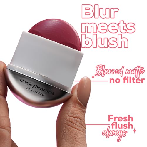 Image of RENEE Blushie Blurring Blush Stick | Buildable Formula With Soft-Focus Matte Finish | Lightweight, Long-Lasting, Easily Blendable | With Hyaluronic Acid, Peptides & Vitamin E - Pinkie Promise | 6.5g