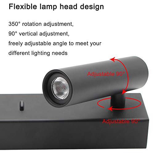 Lámpara de lectura de cabecera AMUCK con cargador USB y un interruptor integrado color blanco 4