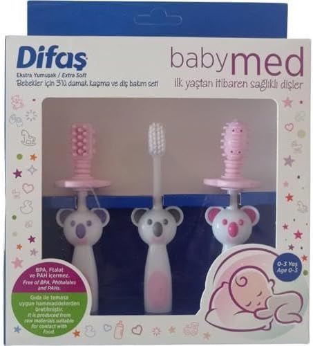 Difaş Baby Med Bebek Ağız Bakım Seti (Pembe)
