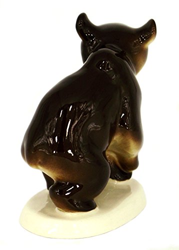 Brown Bear Baby Sitting Lomonosov Porcelain Figurine #TOP2