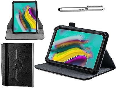 Navitech Black Case with 360 Rotational Stand & Stylus Compatible with C idea 8 Inch Tablet