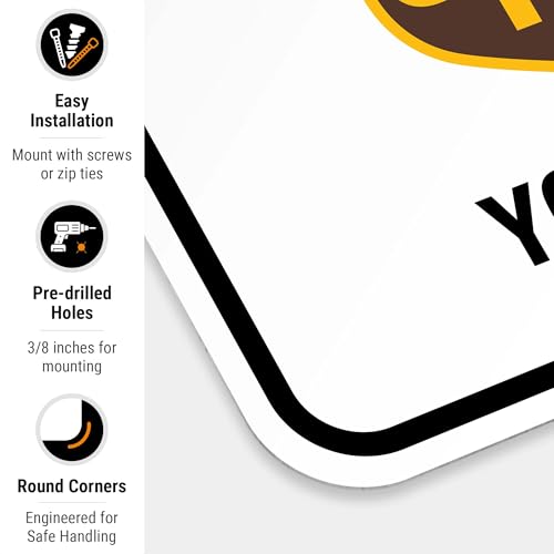 Image of Custom Package Delivery Sign, Delivery Instructions, 18x24 Inches, Rust Free .063 Aluminum, Fade Resistant, Made in USA by Sigo Signs