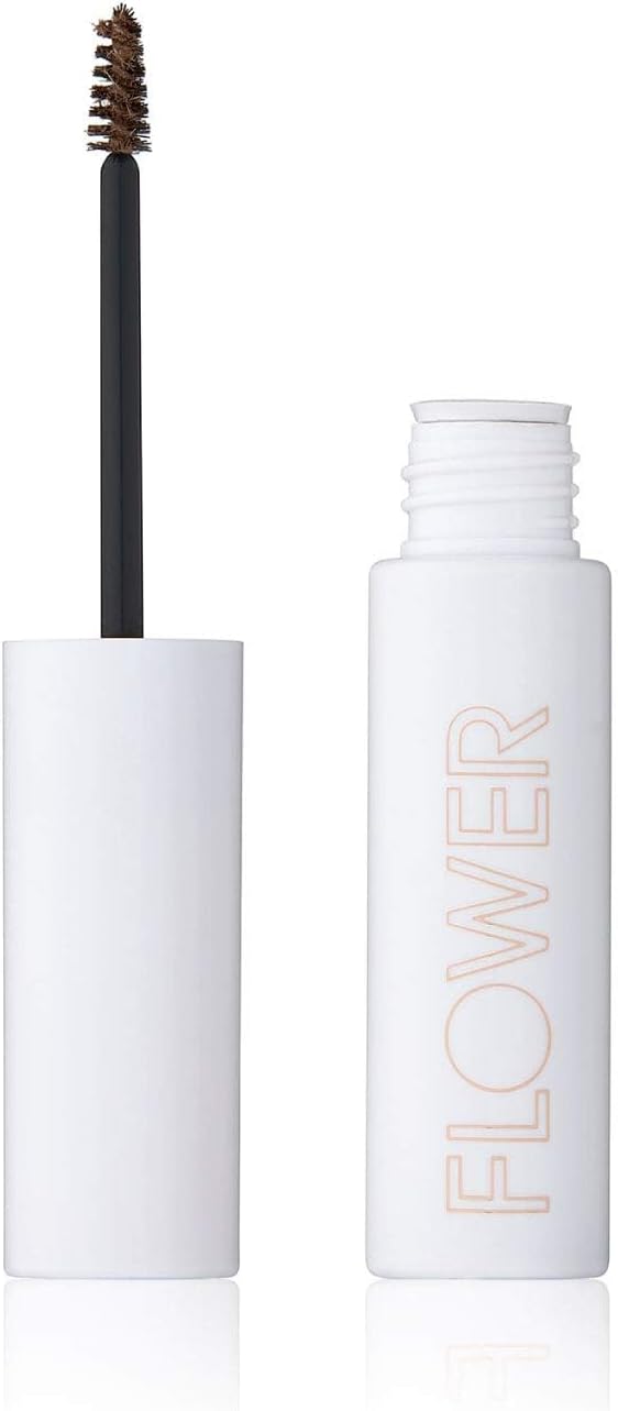BEAUTY By Drew Barrymore Fiber Fix Eyebrow Gel - Tinted Brow Mascara + Fixative for Eyebrows -Long-Lasting + Natural Finish -Vegan + Cruelty-Free - Light Brown