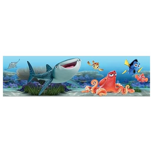 AG Design Disney hitta Nemo väggdekal, självhäftande folie, flerfärgad, 500 x 14 cm
