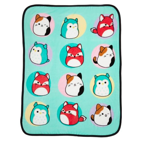 Squishmallows Kids Bedding Super Soft Silk Touch Throw, 40 in x 50 in, (Officially Licensed Product) by Franco