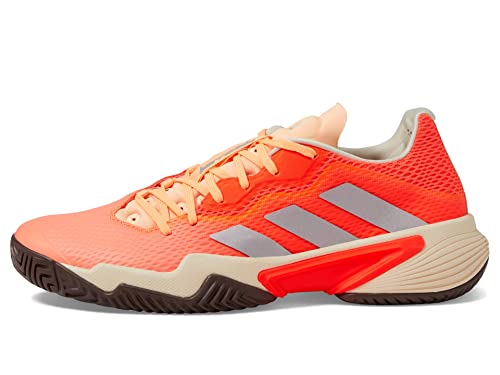 adidas Tênis feminino Barricade, Laranja solar/cinza-acinzentado metálico, 7