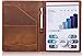Jack&Chris Genuine Leather Portfolio A4 Document Folder Padfolio Folder Portfolio Organizer Resume Portfolio Binder for Men&Women,JC1823 (Light Brown)