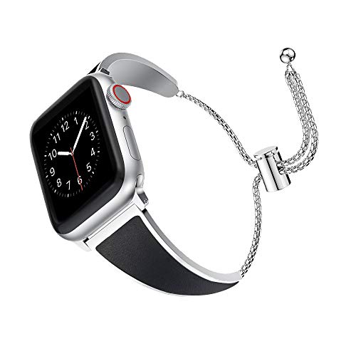 Ersatzarmband Kompatibel Apple Watch Armband, 40 mm, 42 mm iwatch Uhrenarmband Serie 4, 3, 2, 1, Edelstahl Metall Kleid Schmuck Armband Armreif